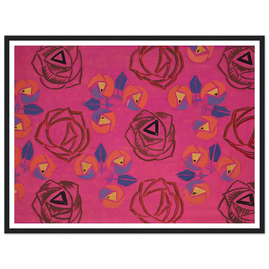 Untitled (Textile design no V) (circa 1925) Art Print | Frances Hodgkins - Framed Poster - 30x40 cm / 12x16″ - Black frame