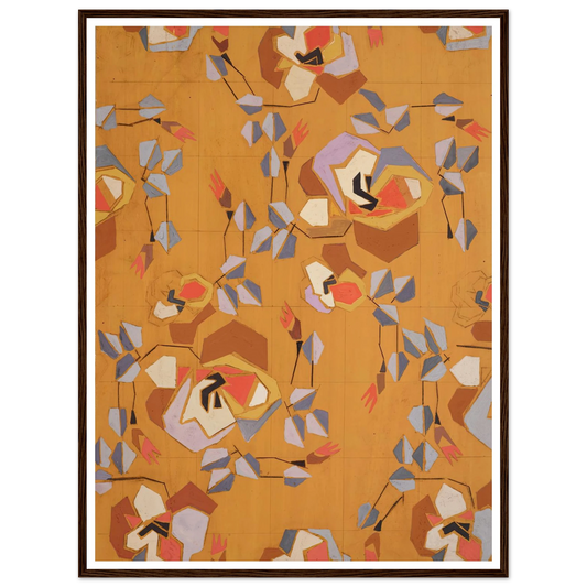 Untitled (Textile design no VII) (circa 1925) Art Print | Frances Hodgkins - Framed Poster - 30x40 cm / 12x16″ - Black frame
