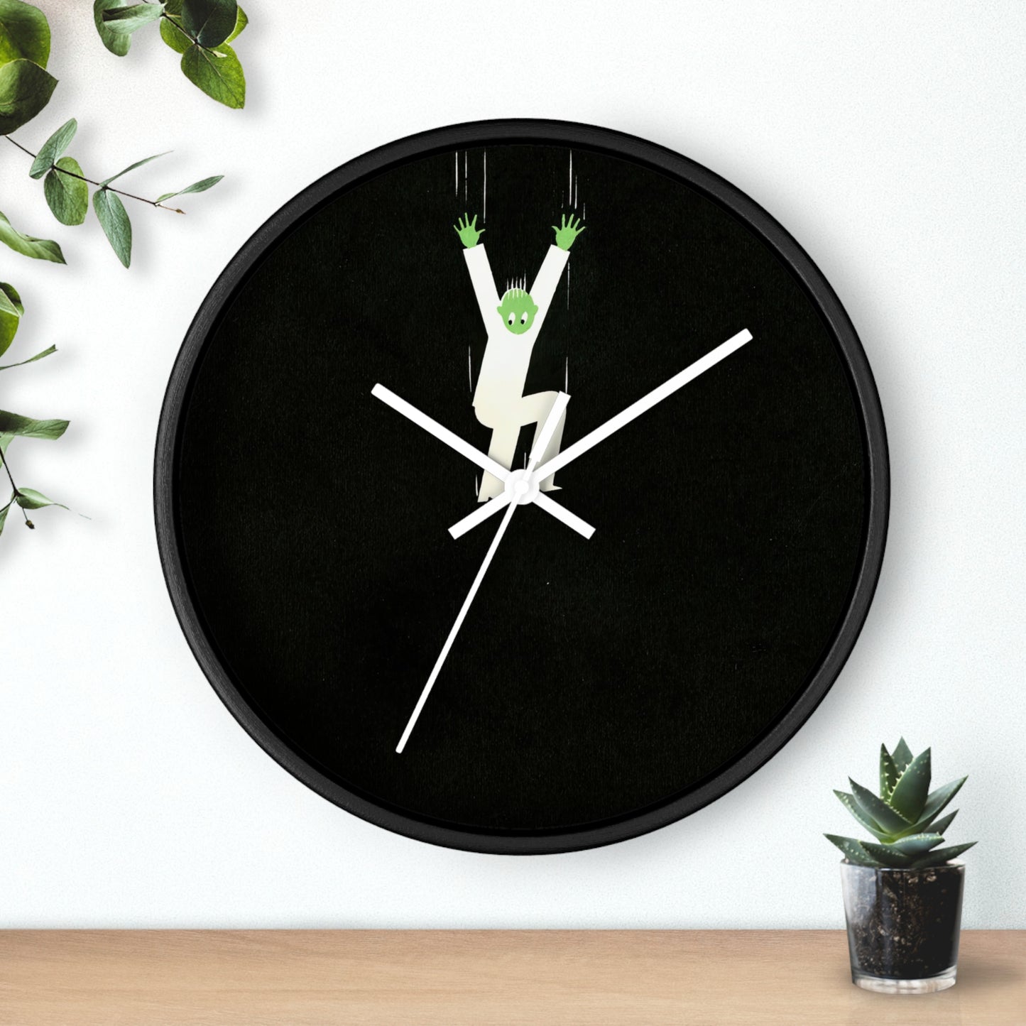 Untitled Wall Clock | Anonymous - White - Black Base - 10"