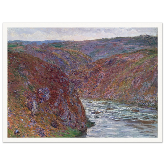 Valley of the Creuse (Gray Day) (1889) Art Print | Claude Monet - Framed Poster - 30x40 cm / 12x16″ - Black frame