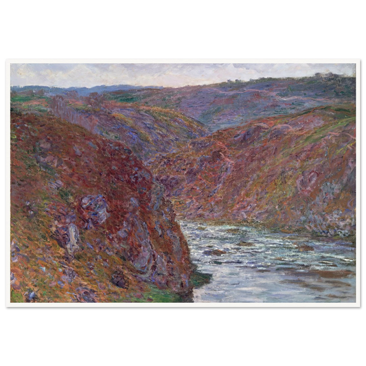 Valley of the Creuse (Gray Day) (1889) Art Print | Claude Monet - Framed Poster - 30x40 cm / 12x16″ - Black frame