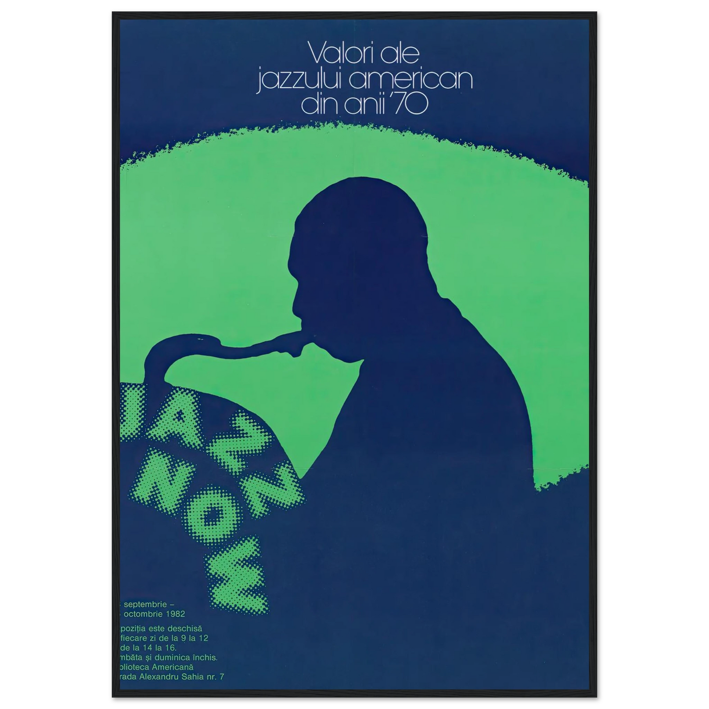 Valori ale jazzului american din anii ’70 Art Print | US Information Agency - Framed Poster - 30x40 cm / 12x16″ - Black frame