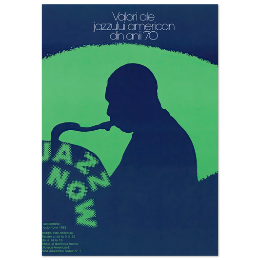 Valori ale jazzului american din anii ’70 Art Print | US Information Agency - Framed Poster - 30x40 cm / 12x16″ - Black frame