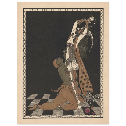 Vaslav Nijinsky and Ida Rubinstein in Schéhérazade (1913) Art Print | George Barbier - Framed Poster - 30x40 cm / 12x16″ - Black frame