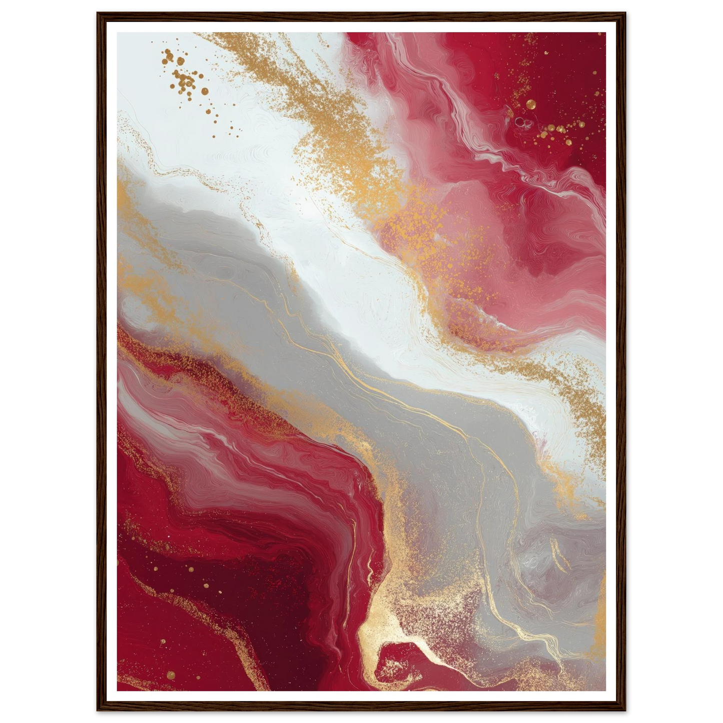 Veil of Vermilion - Framed Poster - 30x40 cm / 12x16″ - Black frame