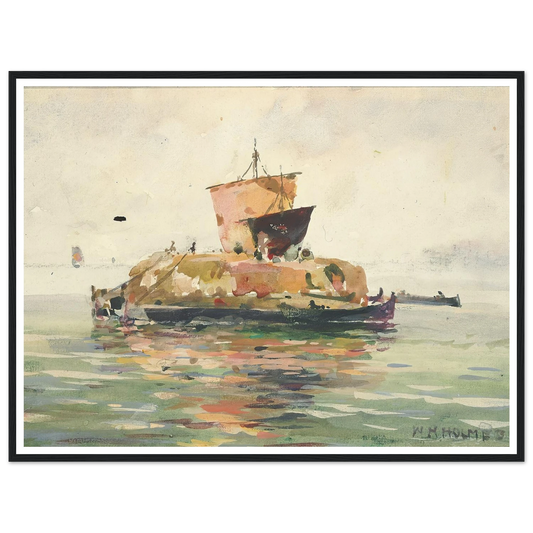 Venetian Freight Boats Art Print | William Henry Holmes - Framed Poster - 30x40 cm / 12x16″ - Black frame
