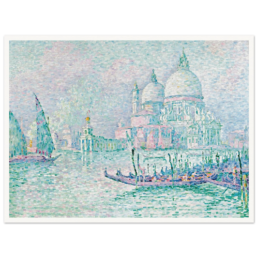 Venise. La Salute. Vert (1908) Art Print | Paul Signac - Framed Poster - 30x40 cm / 12x16″ - Black frame