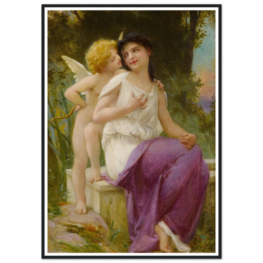 Vénus et l’Amour Art Print | Guillaume Seignac - Framed Poster - 30x40 cm / 12x16″ - Black frame