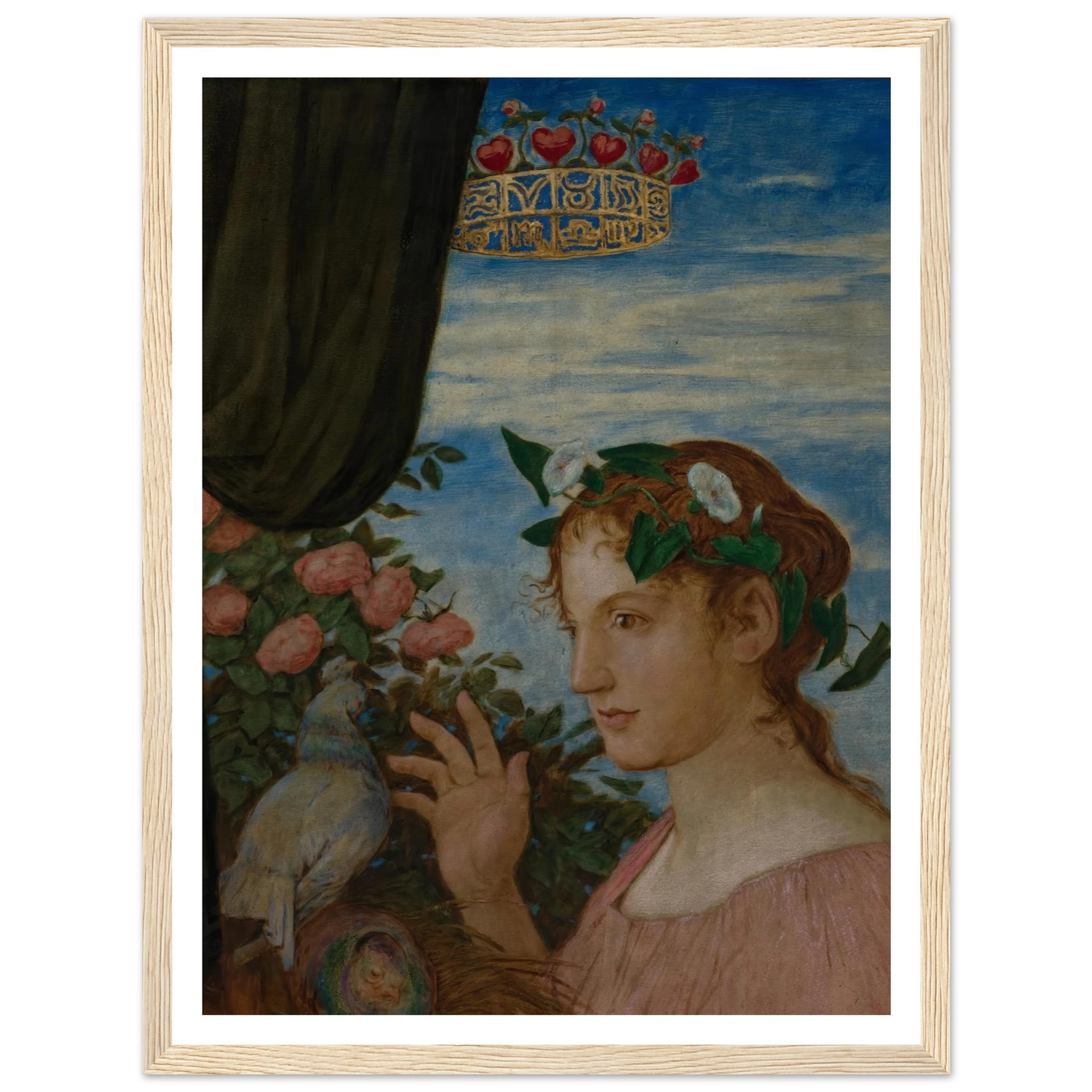 Venus (Freya) (1906) Art Print | Hans Thoma - Framed Poster - 30x40 cm / 12x16″ - Black frame