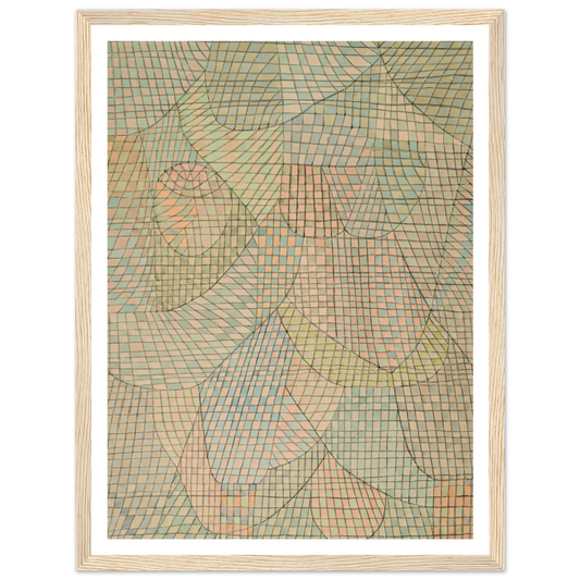 Verschleiertes (1934) Art Print | Paul Klee - Framed Poster - 30x40 cm / 12x16″ - Black frame