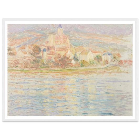 Vétheuil (circa 1901-1902) Art Print | Claude Monet - Framed Poster - 30x40 cm / 12x16″ - Black frame