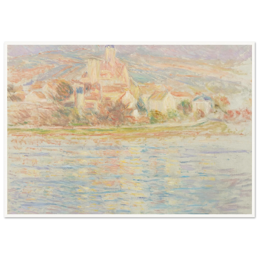 Vétheuil (circa 1901-1902) Art Print | Claude Monet - Framed Poster - 30x40 cm / 12x16″ - Black frame