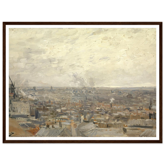 View from Montmartre (1886) Art Print | Vincent van Gogh - Framed Poster - 30x40 cm / 12x16″ - Black frame