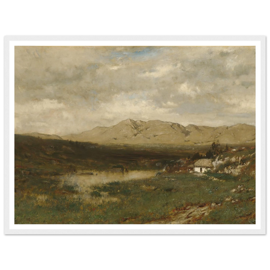View in County Kerry (ca. 1875) Art Print | Alexander Helwig Wyant - Framed Poster - 30x40 cm / 12x16″ - Black frame