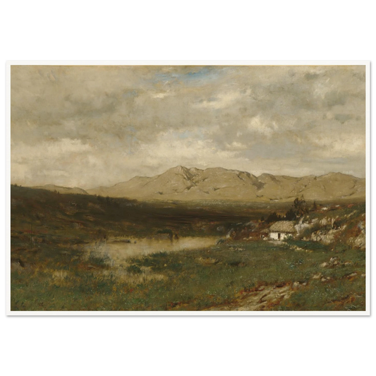 View in County Kerry (ca. 1875) Art Print | Alexander Helwig Wyant - Framed Poster - 30x40 cm / 12x16″ - Black frame