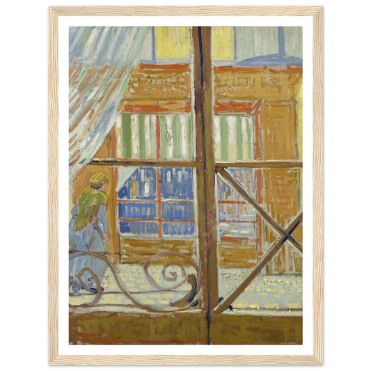 View of a butcher’s shop Art Print | Vincent van Gogh - Framed Poster - 30x40 cm / 12x16″ - Black frame