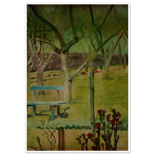 View of the Garden (1900-1904) Art Print | Jacek Malczewski - Framed Poster - 30x40 cm / 12x16″ - Black frame