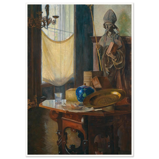 View of the studio Art Print | Carl Moll - Framed Poster - 30x40 cm / 12x16″ - Black frame