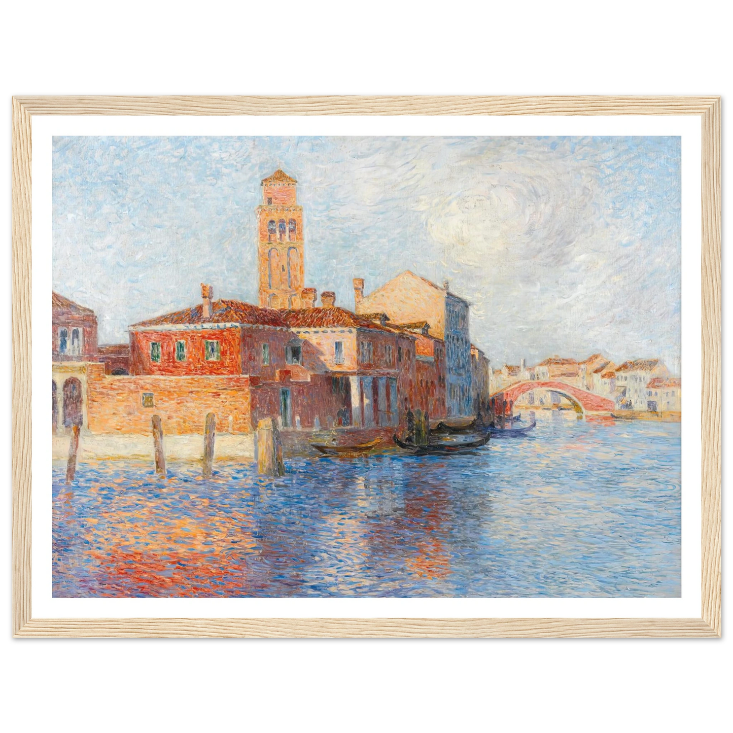 View of Venice, Murano, 1904 Art Print | Ferdinand du Puigaudeau - Framed Poster - 30x40 cm / 12x16″ - Black frame