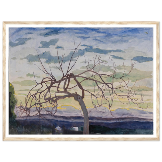 Vijgenboom in de winter, Grasse (1922) Art Print | Leon Spilliaert - Framed Poster - 30x40 cm / 12x16″ - Black frame