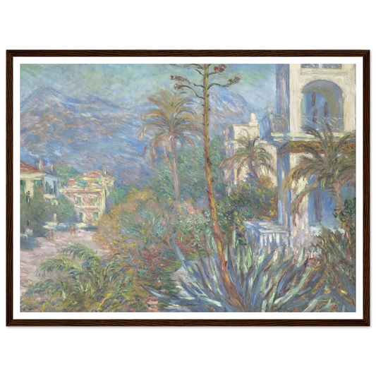 Villas at Bordighera (1884) Art Print | Claude Monet - Framed Poster - 30x40 cm / 12x16″ - Black frame