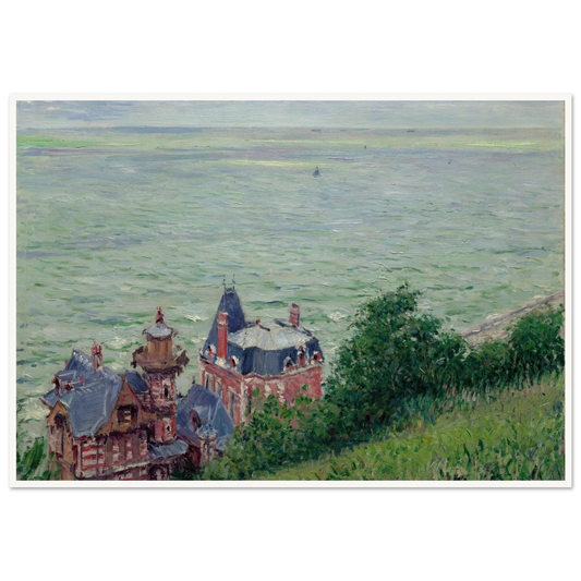 Villas at Trouville (1884) Art Print | Gustave Caillebotte - Framed Poster - 30x40 cm / 12x16″ - Black frame