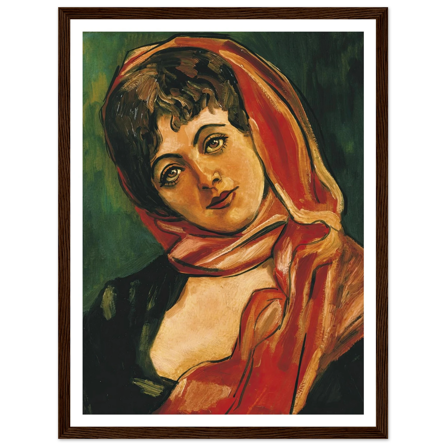 Visage de Femme Art Print | Francis Picabia - Framed Poster - 30x40 cm / 12x16″ - Black frame