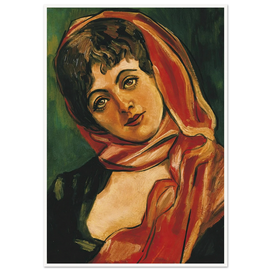Visage de Femme Art Print | Francis Picabia - Framed Poster - 30x40 cm / 12x16″ - Black frame