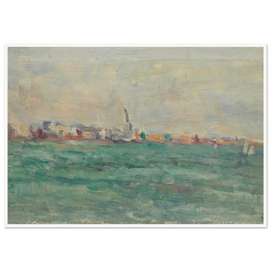 Vue de Paramé (1925) Art Print | Maximilien Luce - Framed Poster - 30x40 cm / 12x16″ - Black frame