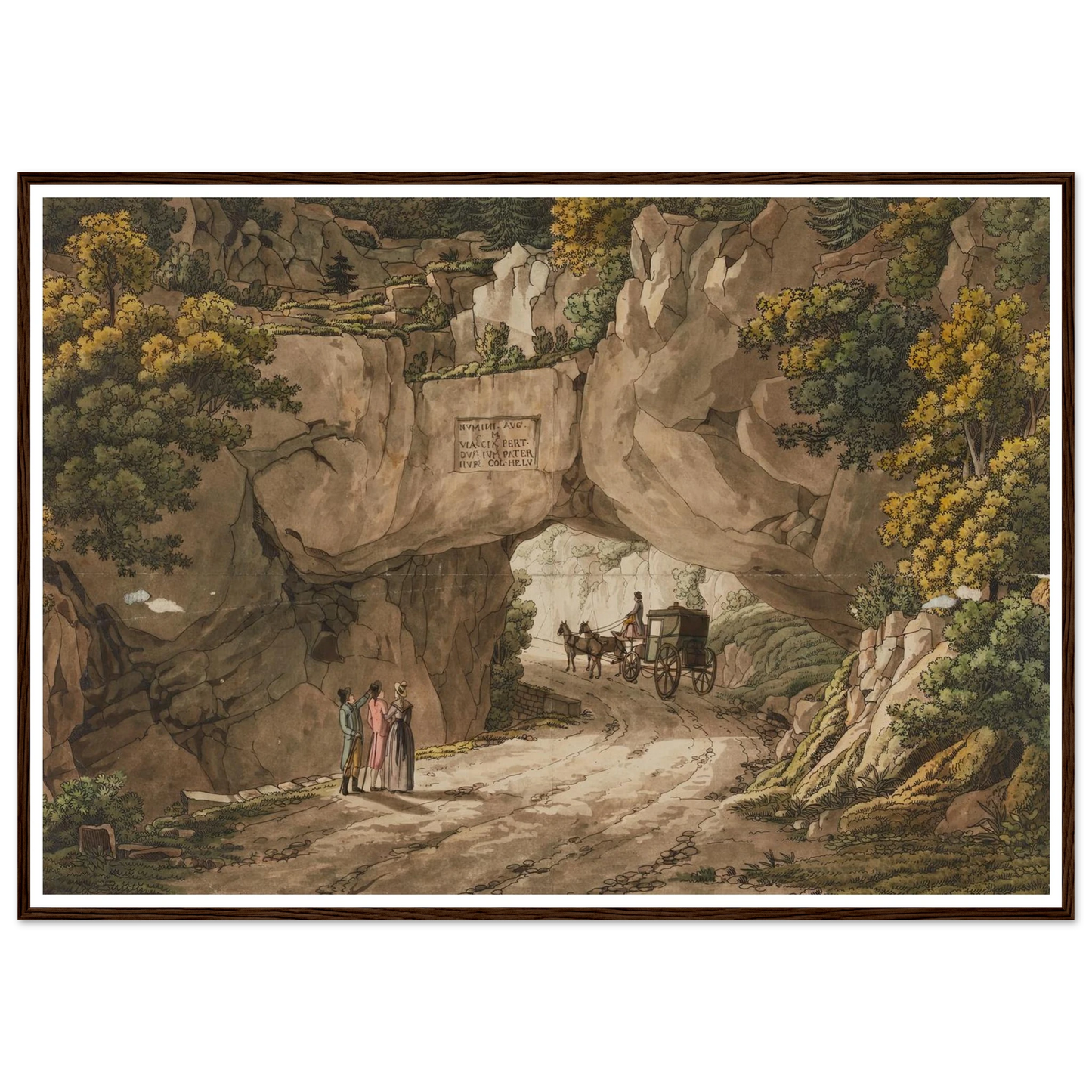 Vue de Pierre-Pertuis Art Print | Peter Birmann - Framed Poster - 30x40 cm / 12x16″ - Black frame