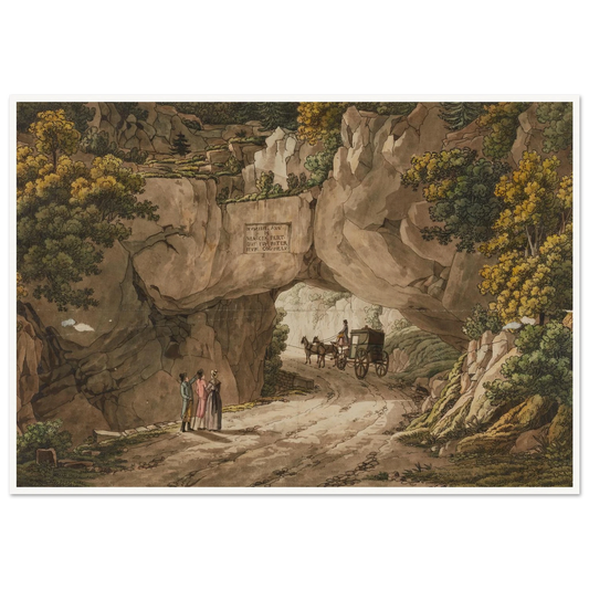 Vue de Pierre-Pertuis Art Print | Peter Birmann - Framed Poster - 30x40 cm / 12x16″ - Black frame