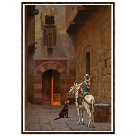 Waiting for the Master Art Print | Jean Leon Gerome - Framed Poster - 30x40 cm / 12x16″ - Black frame