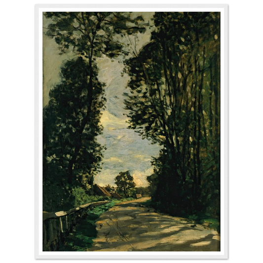 Walk (Road of the Farm Saint-Siméon) (1864) Art Print | Claude Monet - Framed Poster - 30x40 cm / 12x16″ - Black frame