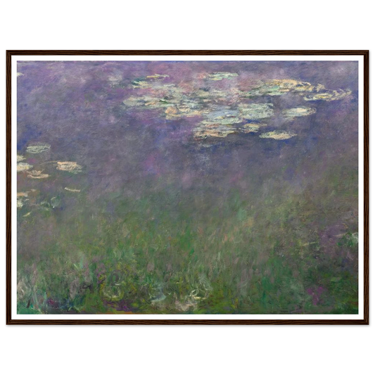 Water Lilies (Agapanthus) (c. 1915–26) Art Print | Claude Monet - Framed Poster - 30x40 cm / 12x16″ - Black frame