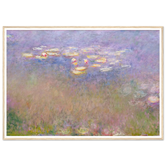 Water Lilies (c.1915–26) Art Print | Claude Monet - Framed Poster - 30x40 cm / 12x16″ - Black frame