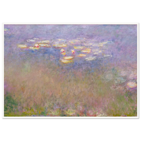 Water Lilies (c.1915–26) Art Print | Claude Monet - Framed Poster - 30x40 cm / 12x16″ - Black frame