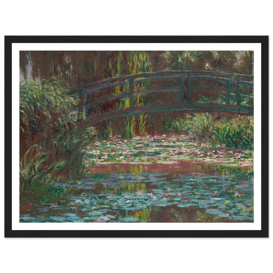 Water Lily Pond (1900) Art Print | Claude Monet - Framed Poster - 30x40 cm / 12x16″ - Black frame