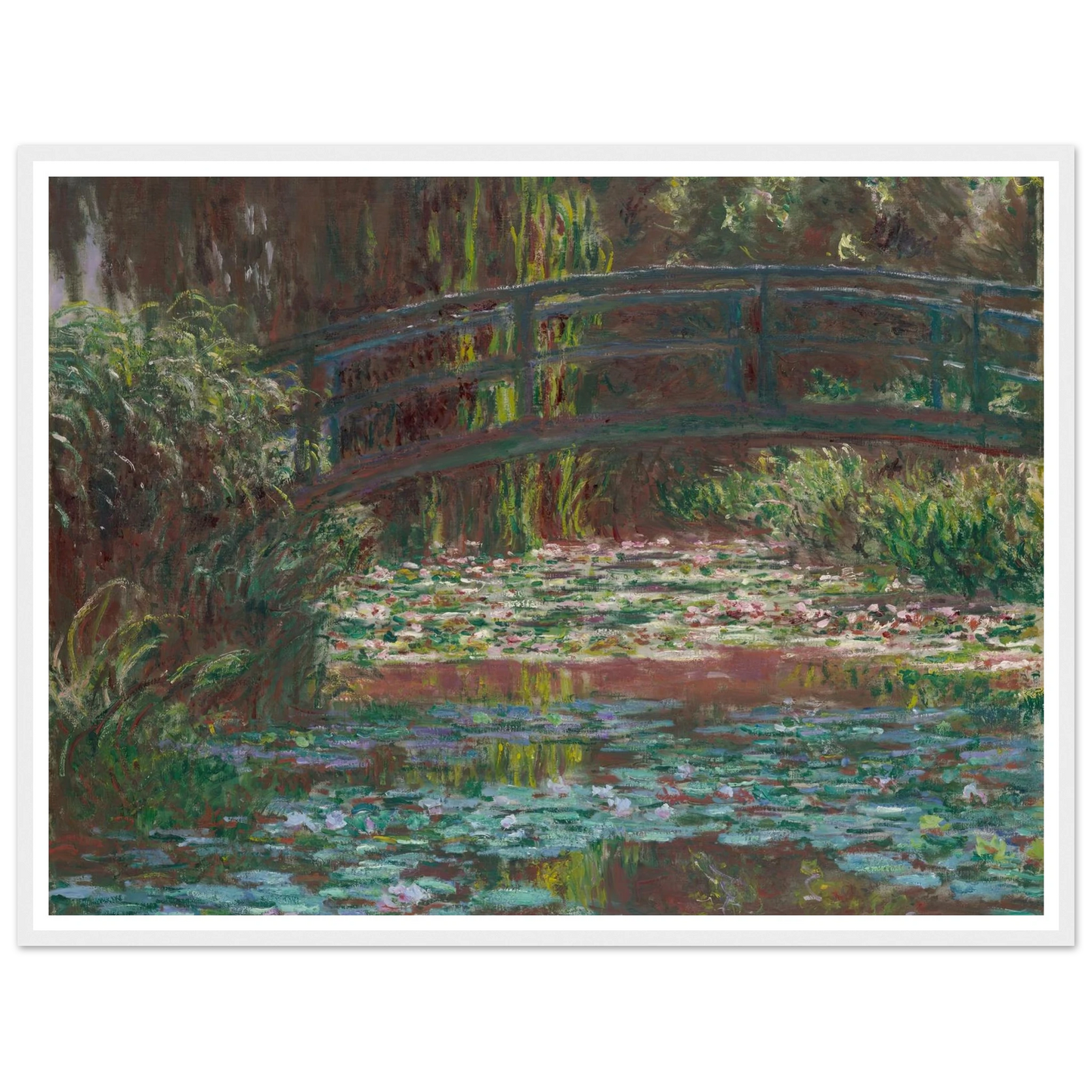 Water Lily Pond (1900) Art Print | Claude Monet - Framed Poster - 30x40 cm / 12x16″ - Black frame