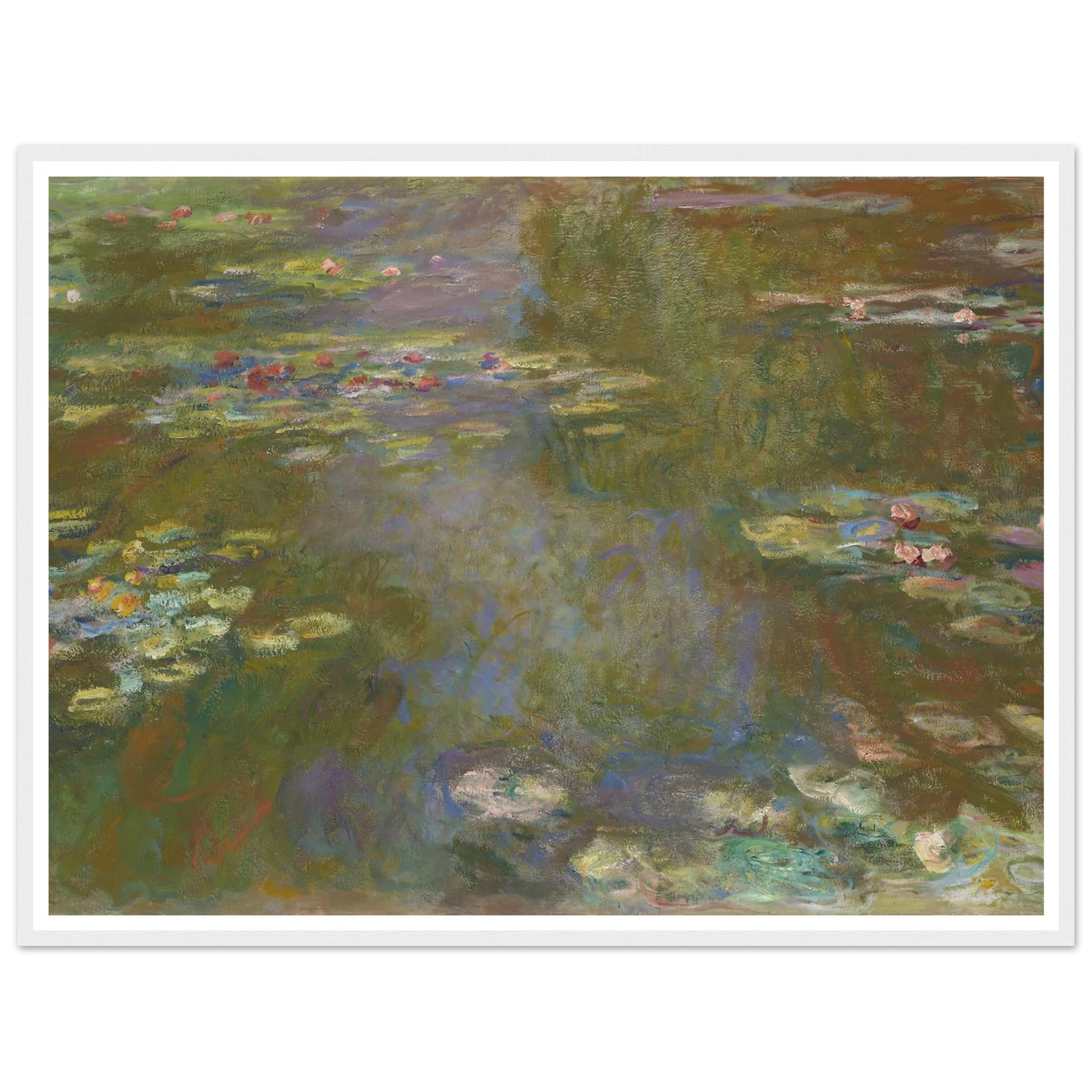 Water Lily Pond (1917-19) Art Print | Claude Monet - Framed Poster - 30x40 cm / 12x16″ - Black frame