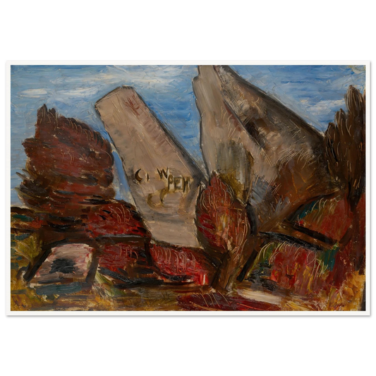 Whale’s Jaw, Dogtown Common, Cape Ann, Massachusetts (1934) Art Print | Marsden Hartley - Framed Poster - 30x40 cm / 12x16″ - Black frame