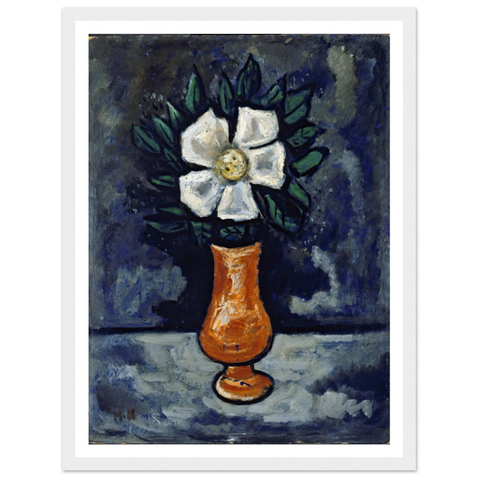 White Flower (circa 1917) Art Print | Marsden Hartley - Framed Poster - 30x40 cm / 12x16″ - Black frame