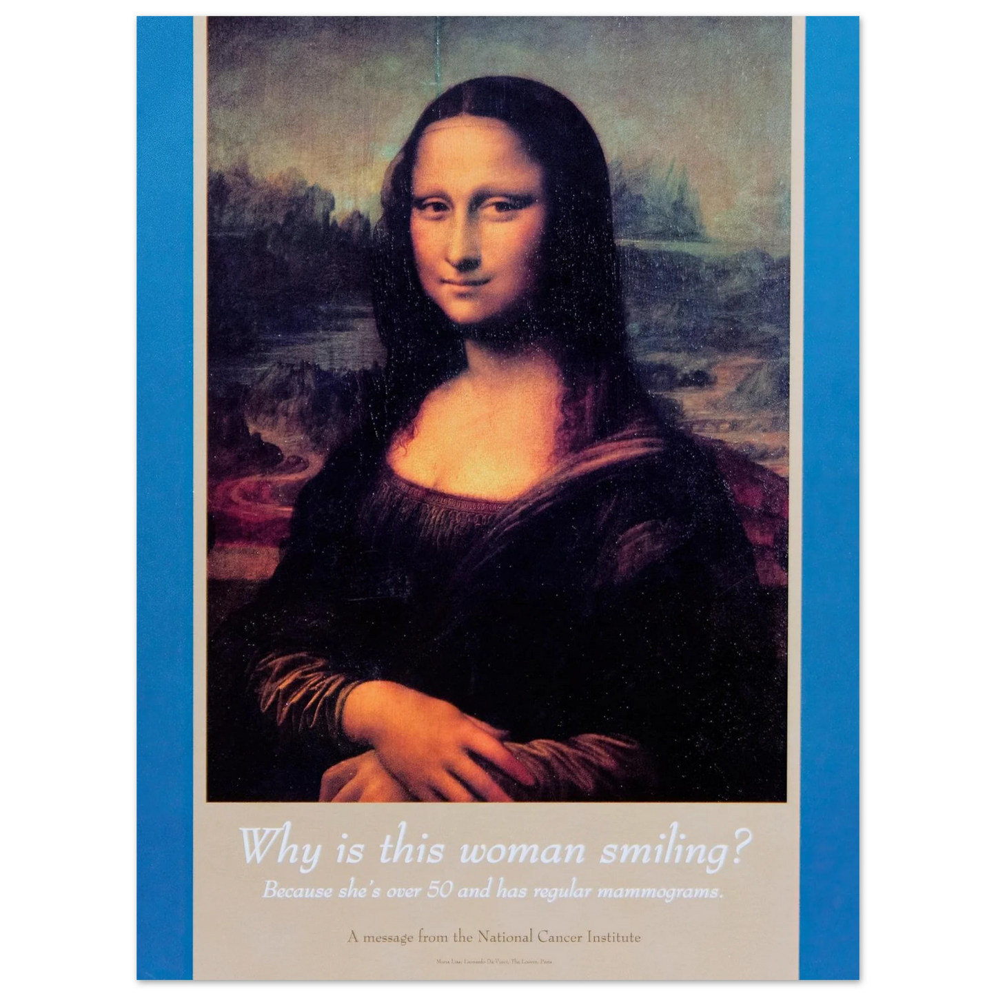 Why is this woman smiling Art Print | National Institutes of Health - Framed Poster - 30x40 cm / 12x16″ - Black frame