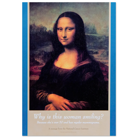 Why is this woman smiling Art Print | National Institutes of Health - Framed Poster - 30x40 cm / 12x16″ - Black frame