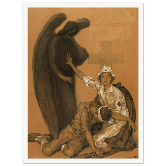 Will You Help Art Print | Robert Reid - Framed Poster - 30x40 cm / 12x16″ - Black frame