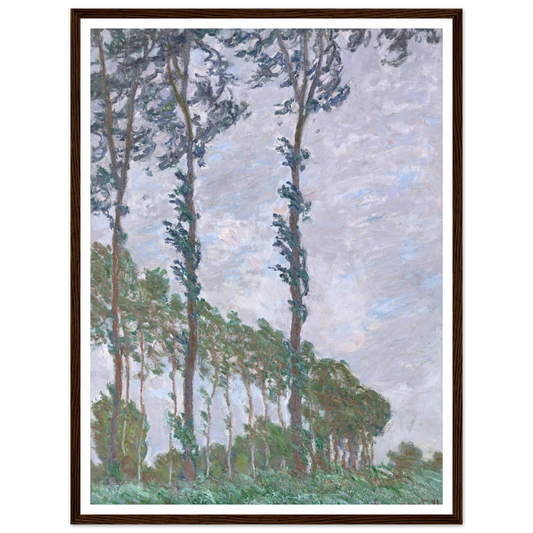 Wind Effect, Series of The Poplars (1891) Art Print | Claude Monet - Framed Poster - 30x40 cm / 12x16″ - Black frame