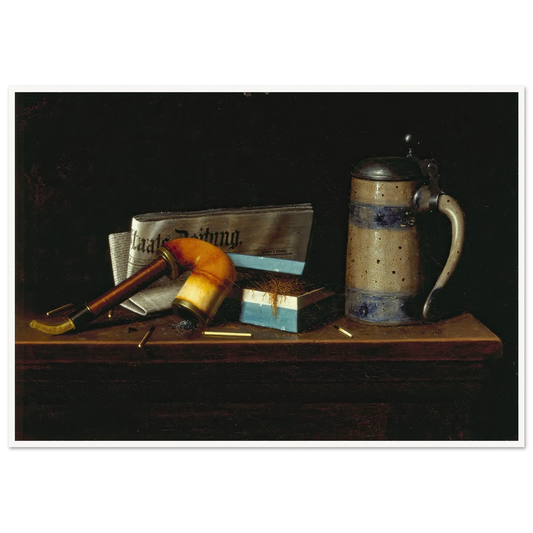 With the Staats Zeitung (1890) Art Print | William Michael Harnett - Framed Poster - 30x40 cm / 12x16″ - Black frame