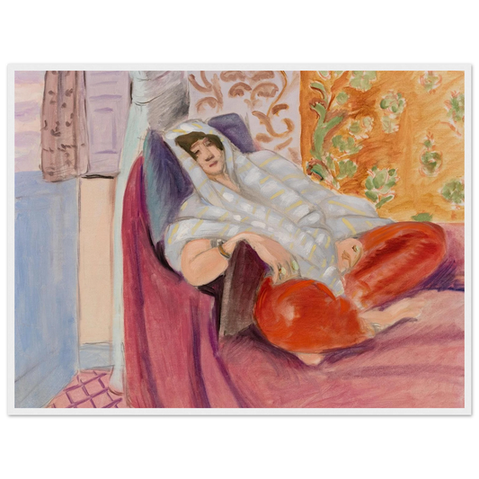 Woman Reclining (1921) Art Print | Henri Matisse - Framed Poster - 30x40 cm / 12x16″ - Black frame