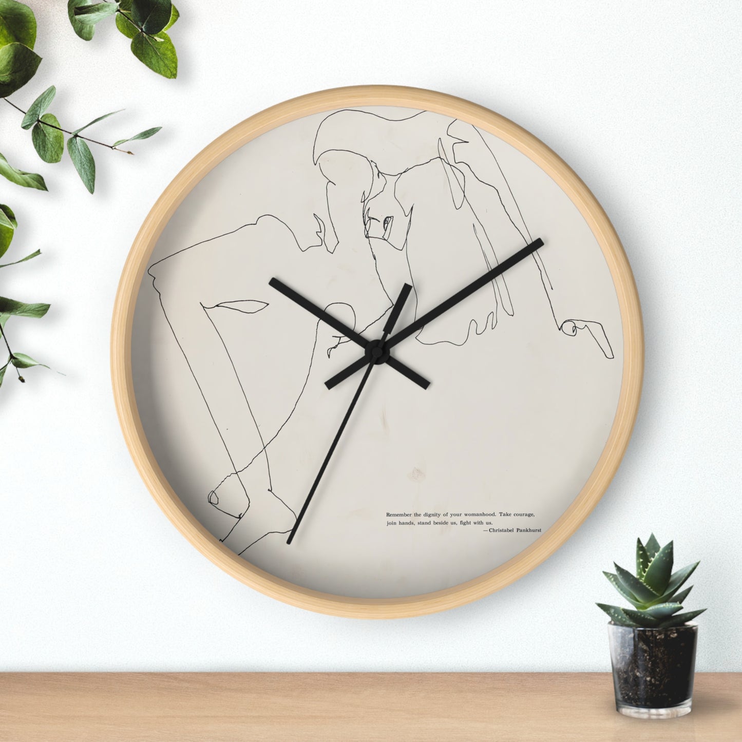 Woman's Liberation Conference Clock | U.S. Information Agency - Black - Wooden Base - 10"