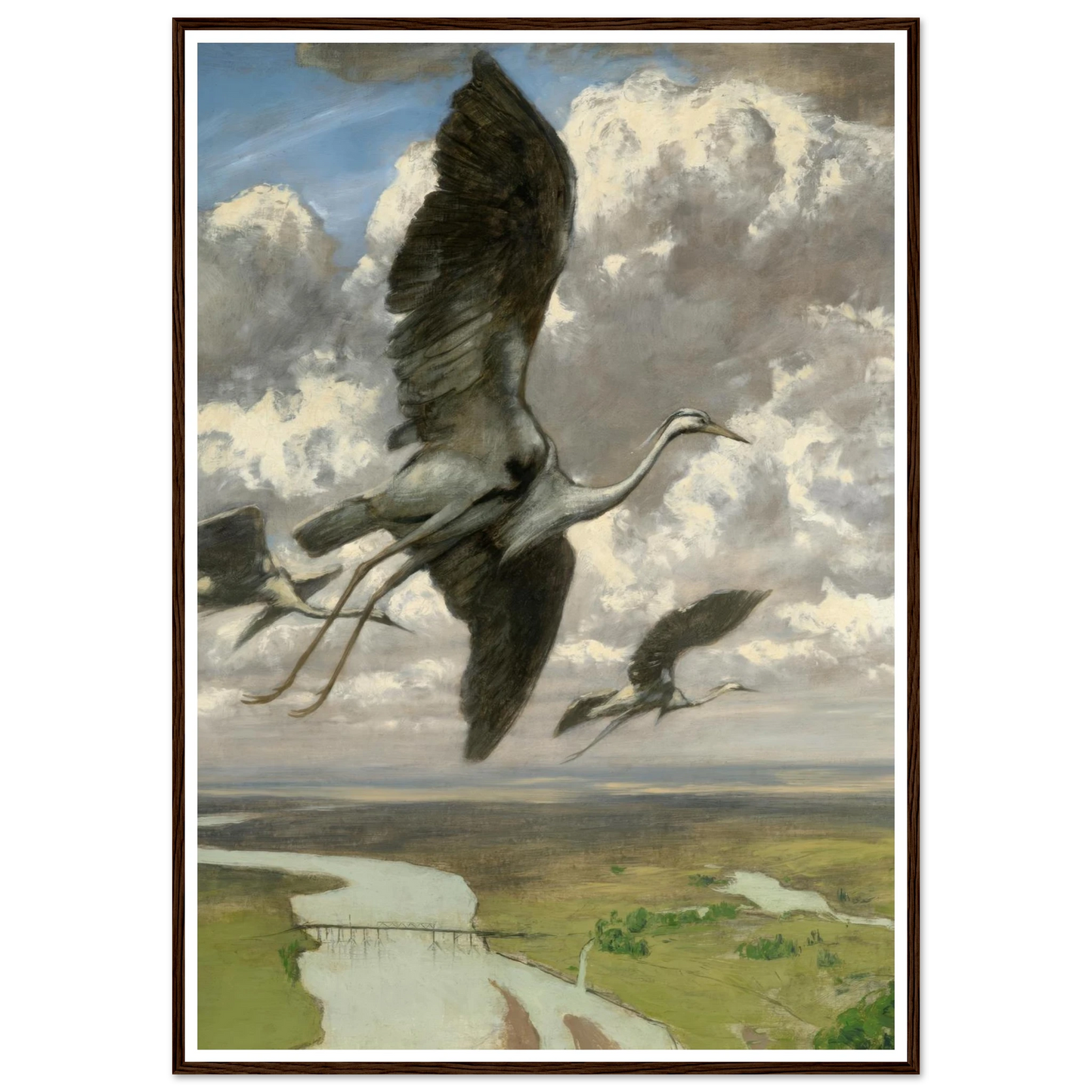 Wondrous birds (1892) Art Print | Hans Thoma - Framed Poster - 30x40 cm / 12x16″ - Black frame
