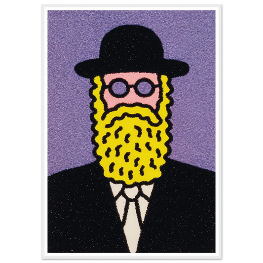 Yellow Beard Portrait - Framed Poster - 30x40 cm / 12x16″ - Black frame